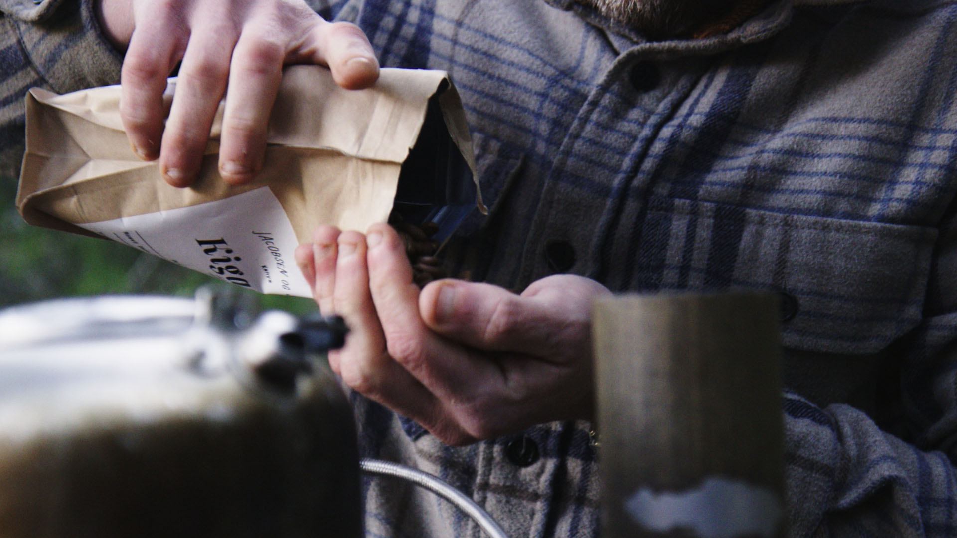 Cooking Coffee in Nature — frame 3. Director of Photography Patrick Webb.