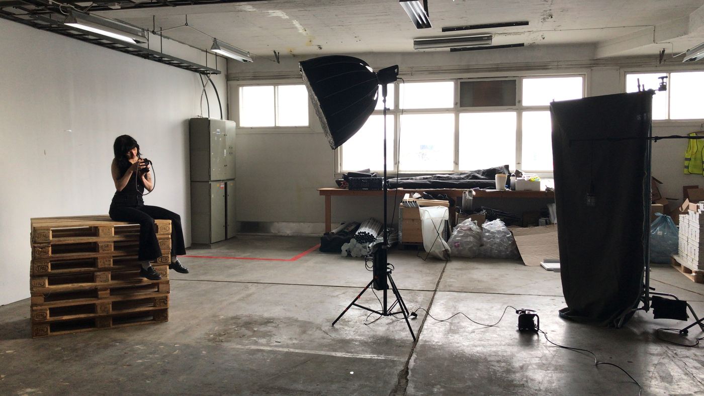 Behind the scenes — shooting in the studio